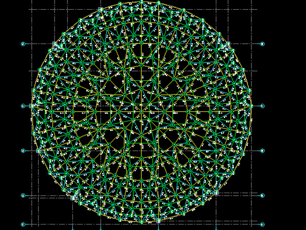 绥芬河明光正元广场圆形网架